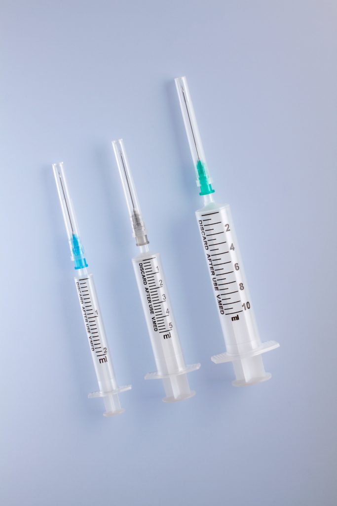 Two piece syringe